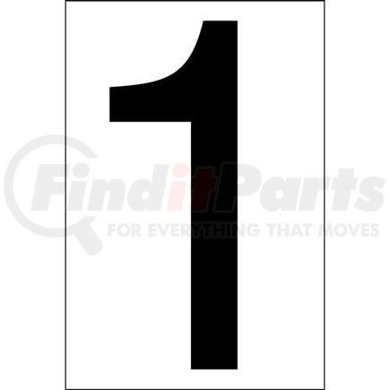 JJ Keller 3142 Individual 4" Vinyl Numbers - 4" Vinyl - 1 (one)