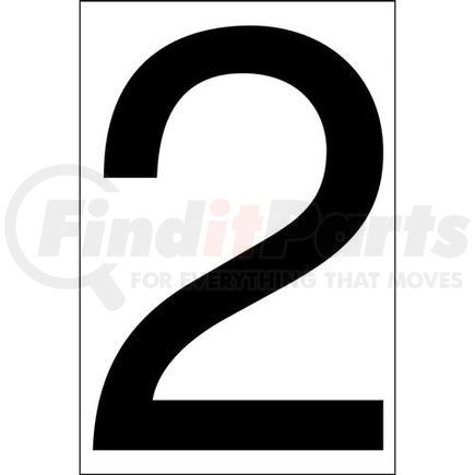 JJ Keller 3149 Individual 4" Vinyl Numbers - 4" Vinyl - 2 (two)