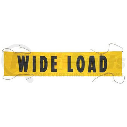 JJ Keller 3303 Vinyl Wide Load/Oversize Load Banner w/ Ropes Sewn In - 7' x 18"