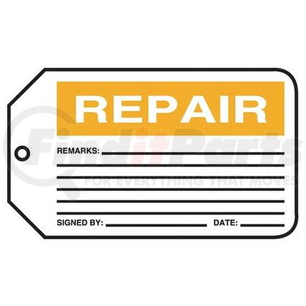 JJ Keller 47604 Repair - Safety Tag - Plastic, 5 per pack