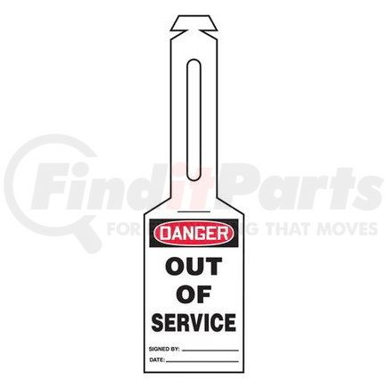 JJ Keller 47856 Danger: Out Of Service - OSHA Safety Tag: Loop 'n Strap Tags - Flexible Plastic, 25 per pack