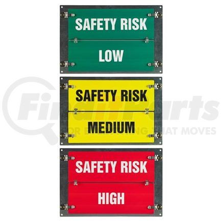 JJ Keller 52027 Flip-File Sign, Safety Risk Low/Medium/High, 3-Legend - Flip-File Sign