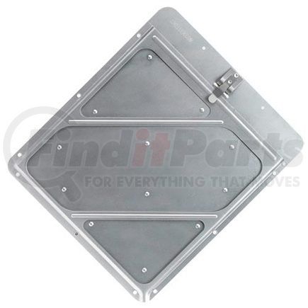 JJ Keller 582 Rivetless Aluminum Placard Holder with Back Plate - Placard Holder - Unpainted