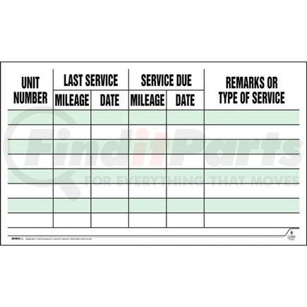 JJ Keller 63433 Maintenance Wall Chart - 40" x 24"