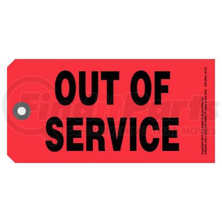 JJ Keller 676 Out Of Service Tag - Package of 50