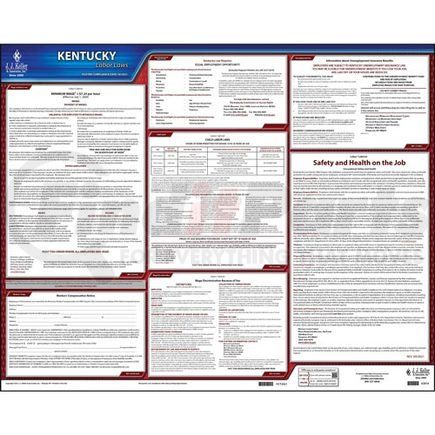 JJ Keller 62814 Poster - 2022 Kentucky & Federal Labor Law Posters - State Only Poster (English)