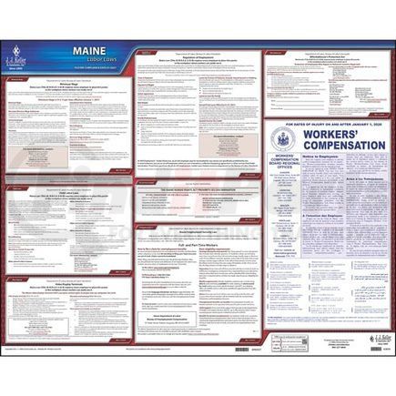 JJ Keller 62830 Poster - 2021 Maine & Federal Labor Law Posters - State Only Poster (English)