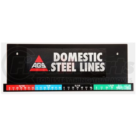 AGS COMPANY BLD-14 Wall Display, Steel Brake Lines Domestic, No Lines