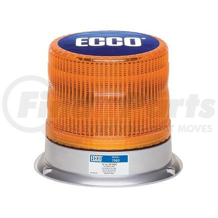 ECCO 7960A 7960 Pulse Series LED Beacon Light - Amber, 3 Bolt/1 Inch Pipe Mount
