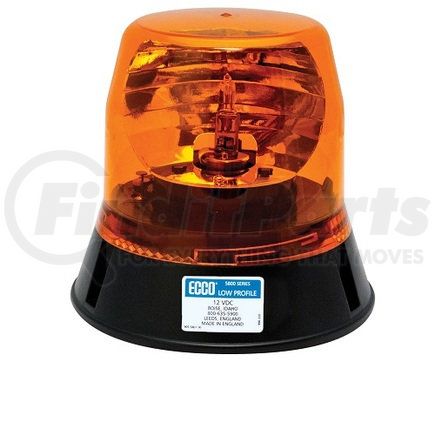 ECCO 5813A Beacon Light - 3 Bolt Mount, Low-Profile, Amber, 12 Volt