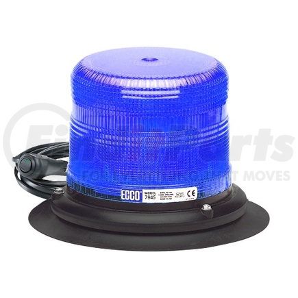 ECCO 7945B-VM 7945 Series Pulse 2 Beacon Light - Low-Profile, Vacuum Mount, Blue