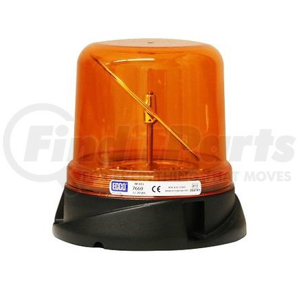 ECCO 7660A 7660 Series RotoLED Beacon Light - Amber, 3 Bolt Mount, 12-24 Volt