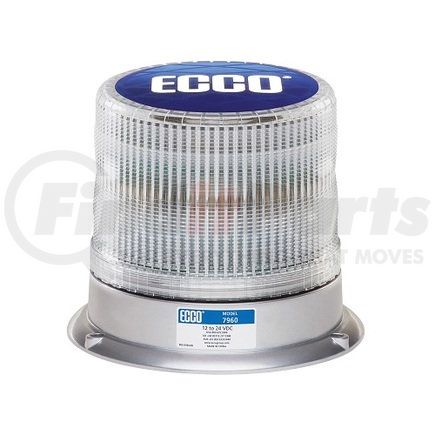 ECCO 7960CC 7960 Series Pulse LED Beacon Light - Clear, 3 Bolt/1 Inch Pipe Mount