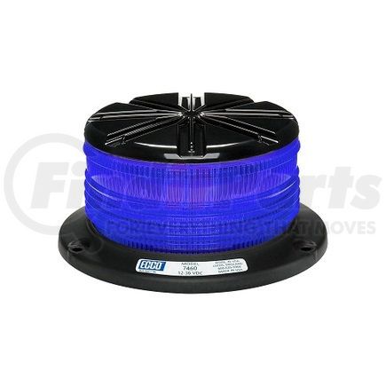 ECCO 7460B 7460 Series Profile LED Beacon Light - Blue, 3 Bolt/1 Inch Pipe Mount