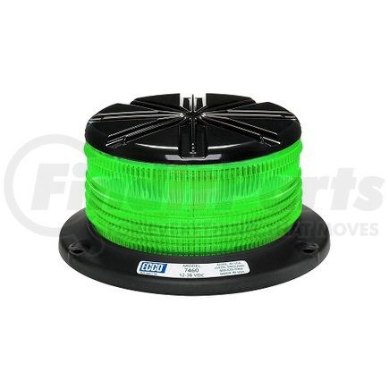 ECCO 7460G 7460 Series Profile LED Beacon Light - Green, 3 Bolt/1 Inch Pipe Mount