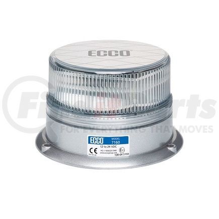 ECCO 7160CC 7160 Series Reflex Beacon Light - Clear, 3 Bolt Mount, 12-24 Volt