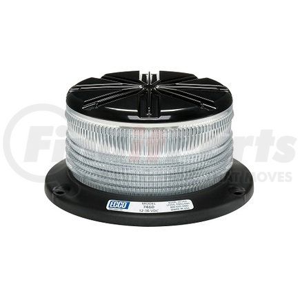 ECCO 7460CC 7460 Series Profile LED Beacon Light - Clear, 3 Bolt/1 Inch Pipe Mount