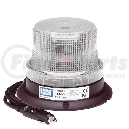 ECCO 6465C-MG 6400 Series Pulse8 LED Beacon Light - Clear Lens, Magnet Mount