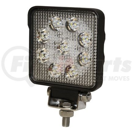 ECCO E92006 Flood Light - 9 LED, Flood Beam, Square, 1 Bolt Mount, 12-24 Volt