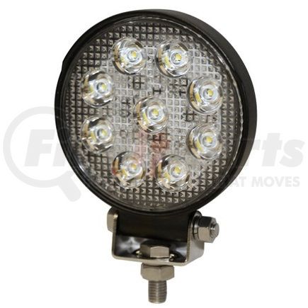 ECCO E92005 Work Light - 9 LED, Flood Beam, Round, 1 Bolt Mount, White, 12-24 Volt