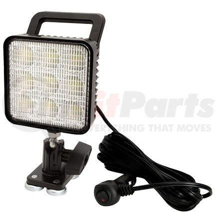 ECCO EW2451-MG Work Light - 9 LED, Flood Beam, Square, Magnet Mount, White, 12-24 Volt