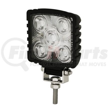 ECCO EW2471 Work Light - 5 LED, Spot Beam, Square, 1 Bolt Mount, White, 12-24 Volt