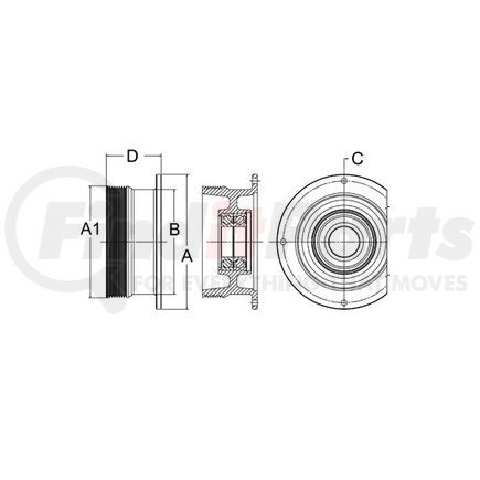 HORTON 99A4617 - dm advantage pulley assembly | dm advantage pulley assembly | engine cooling fan clutch pulley