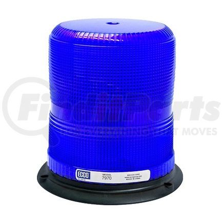ECCO 7970B 7970 Series Pulse 2 LED Beacon Light - Blue, 3 Bolt / 1 Inch Pipe Mount