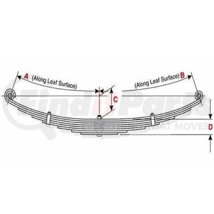 Dayton Parts 62-1086 Leaf Spring - Full Taper Spring, Front, 2 Leaves for Mack
