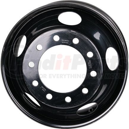 Accuride 51487PKBLK21 Wheel - 22.5" x 8.25", Black, Hub-Piloted, Steel