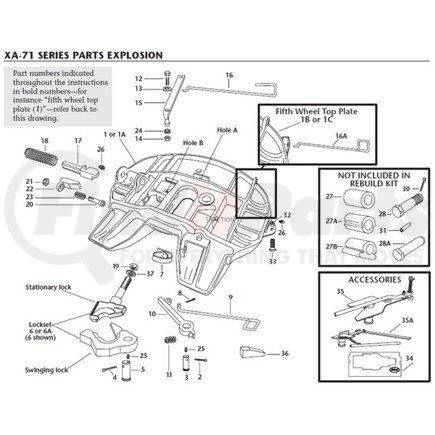 SAF-HOLLAND RK-65014 Fifth Wheel Trailer Hitch Bracket