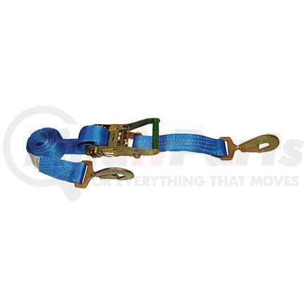 Ancra 500-C8-BL Ratchet Tie Down Strap - 2 in. x 96 in., Blue, Polyester, with Twisted Snap Hooks