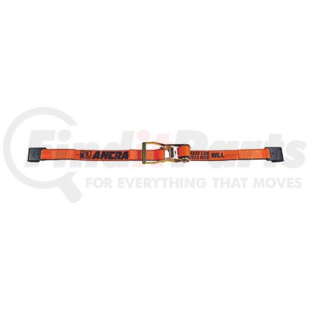 Ancra 45982-90-30 Ratchet Tie Down Strap - 2 in. x 360 in., Orange, with Flat Hooks & Long/Wide