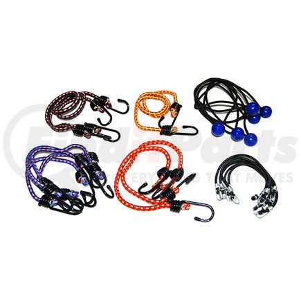 Ancra SL42 Bungee Cord - 20 pc., Assorted, Rubber