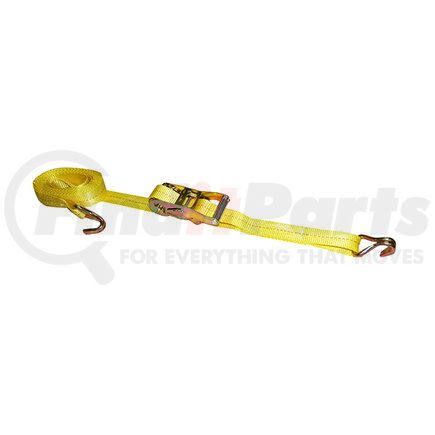 Ancra SL32 Ratchet Tie Down Strap - 1.5 in. x 180 in., Yellow, Polyester, with J-Hook