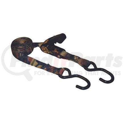Ancra XR015-C1P Ratchet Tie Down Strap - 1 in. x 180 in., Camo, Polyester, with S-Hook