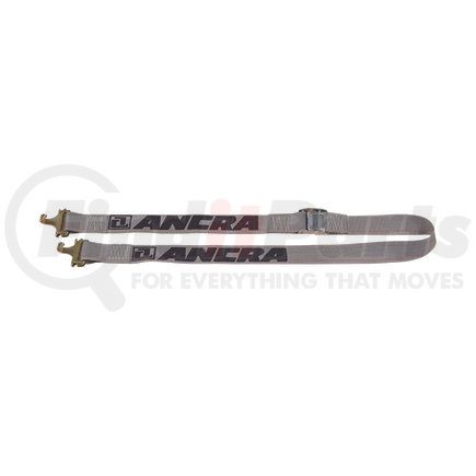 Ancra 48253-23 2x16 Cam Buckle Strap with F fitting and E fitting - Gray