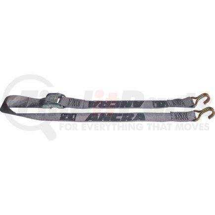 Ancra 40602-98 Cambuckle Tie Down Strap - 192 in., Gray, For 500 lbs. Working Load Limit, With Wire Hook