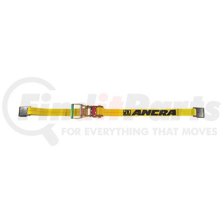 Ancra 45982-10-27-WK 2" x 27' Ratchet Strap w/40891-18 Flat Hooks, With Web Keeper Buckle