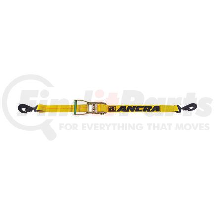 Ancra 45982-19 Ratchet Tie Down Strap - 2 in. x 324 in., Yellow, Polyester, with Twisted Snap Hooks & Long/Wide Handle