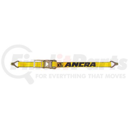 Ancra 48987-28 Ratchet Tie Down Strap - 3 in. x 324 in., Yellow, Polyester, with J-Hooks & Long/Wide Handle