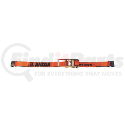 Ancra 48987-90-30 Ratchet Tie Down Strap - 3 in. x 360 in., Orange, Polyester, with Flat Hooks & Long/Wide