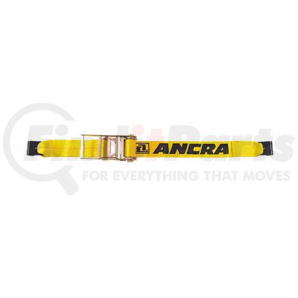 Ancra 49346-11 Ratchet Tie Down Strap - 4 in. x 360 in., Yellow, Polyester, with Flat Hooks, Heavy-Duty