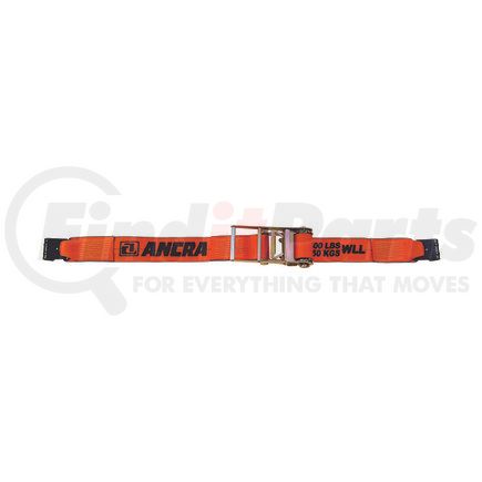 Ancra 49346-90-27 Ratchet Tie Down Strap - 4 in. x 324 in., Orange, Polyester, with Flat Hooks, Heavy-Duty