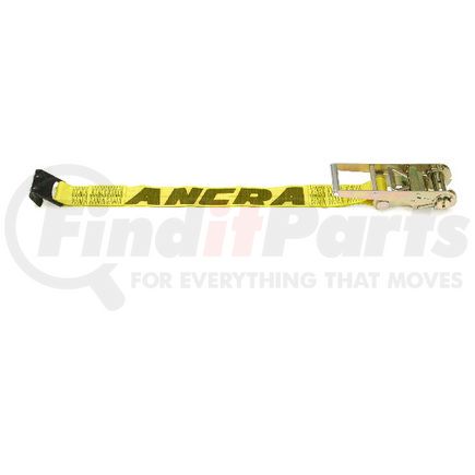 ANCRA 49347-13 - winch strap - 3 in. x 18 in., fixed end strap, polyester, with flat hook and buckle | 3? x 18” fixed end strap w/flat hook and buckle