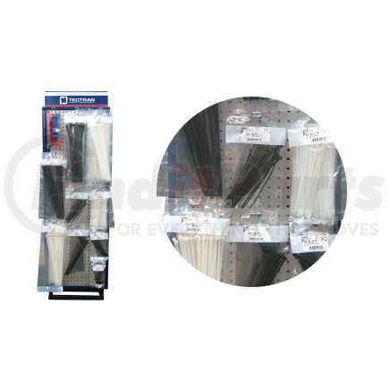 Tectran 933-1B-R Cable Tie - 3.9 in. Length x 0.098 in. Width, Black, Nylon 6.6