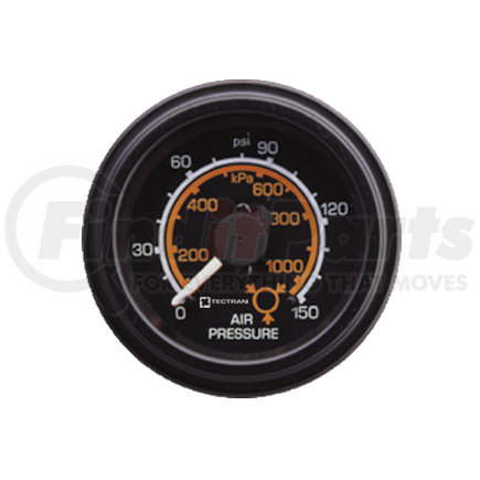 TECTRAN 95-2280 - dual air gauge 150psi black | gauge dual air pressblack 0150 psi