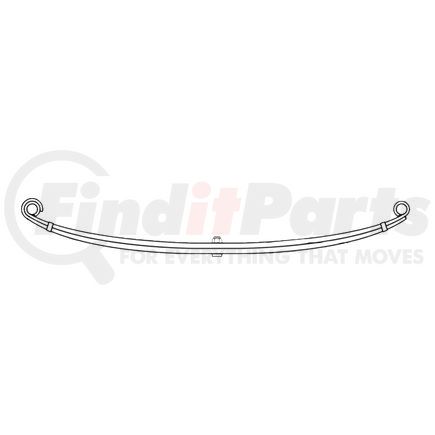 Dayton Parts 75-210 Leaf Spring - Front, Parabolic Spring, 2-Leaf, 4 in. Width, OEM 0202584