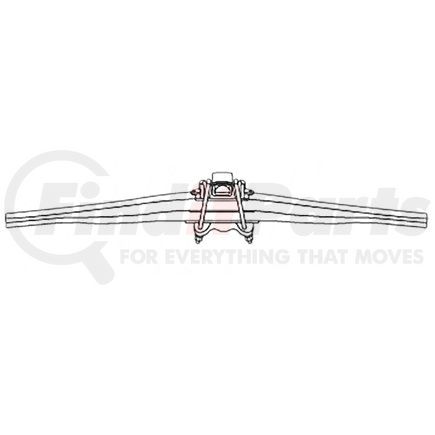 Dayton Parts 46-1295 Leaf Spring - Front, Parabolic Spring, 2-Leaf, 3 in. Width, OEM A1615726000