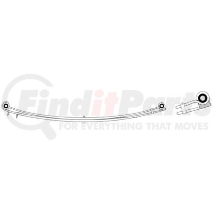 Dayton Parts 22-628 Leaf Spring - Front, Parabolic Spring, 3-Leaf, 4 in. Width, OEM 15012591